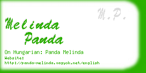 melinda panda business card